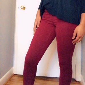 Dark Red Super Skinny Jeans